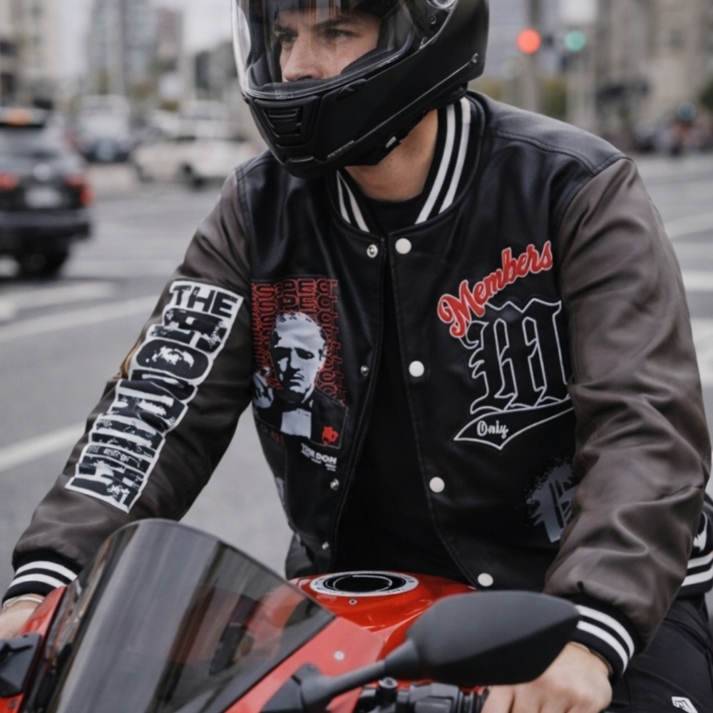 The Godfather x Members Only Bomber Varsity Jacket Size XL New - Picture 16 of 16